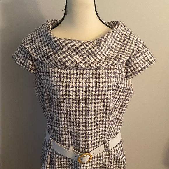 Alex Marie size 12 portrait colored belted dress excellent condition - Picture 2 of 10